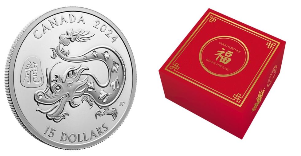1 oz. Pure Silver Coin \u2014 Lunar Year of the Dragon