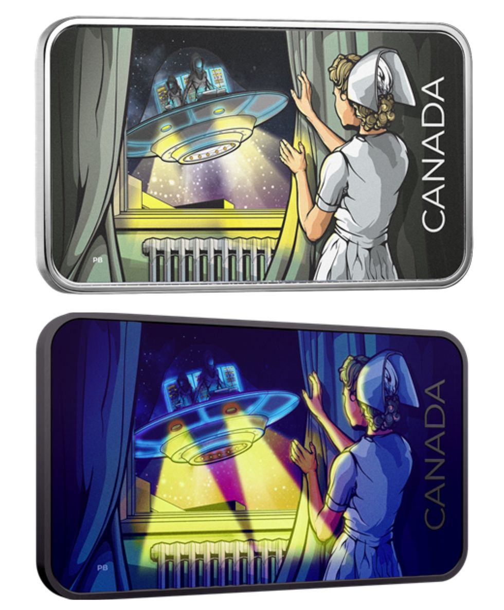 1 oz. Pure Silver Glow-in-the-Dark Coin \u2013 Canada\u2019s Unexplained Phenomena: The Duncan Incident