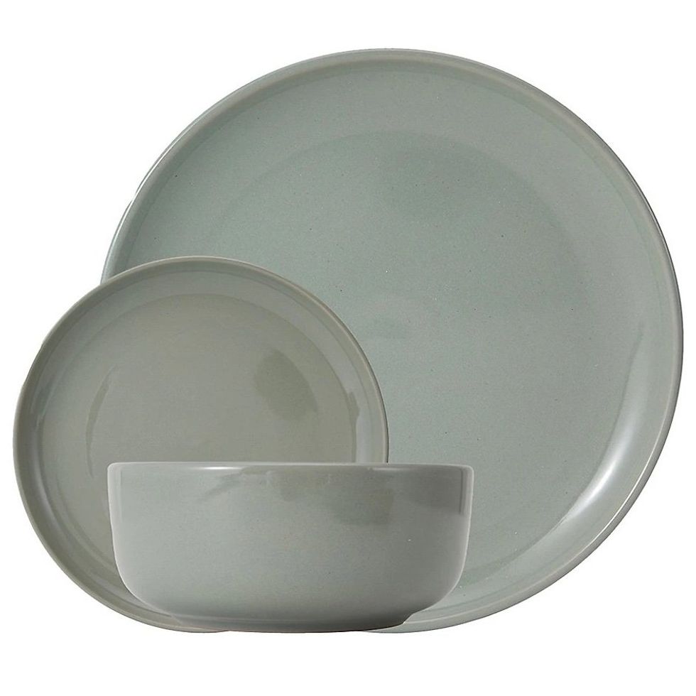 12-Piece Stoneware Dinner Set.