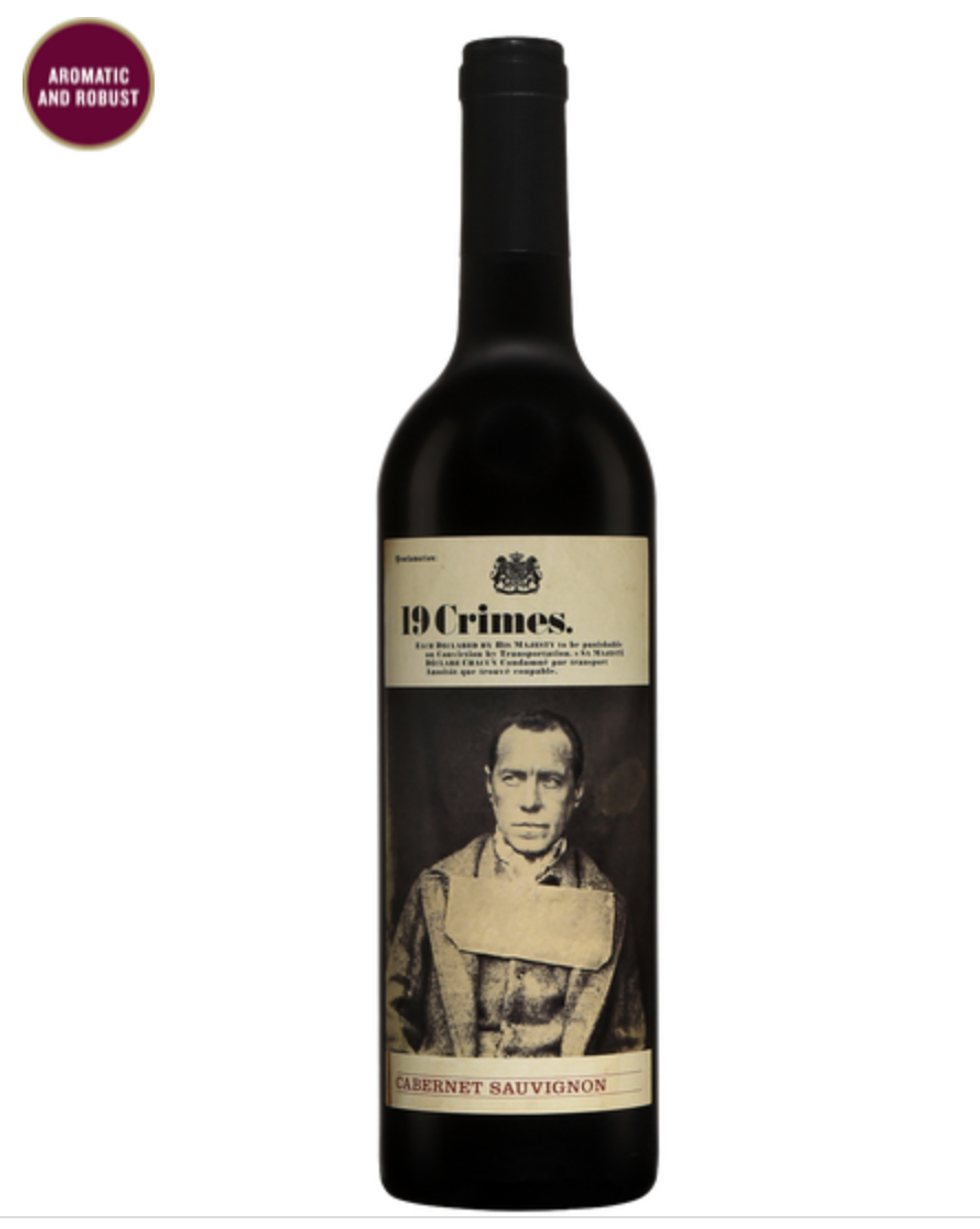 19 Crimes red wine.