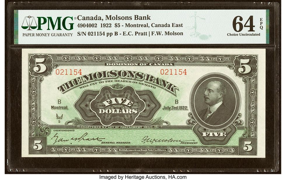 A $5 bill from 1922.