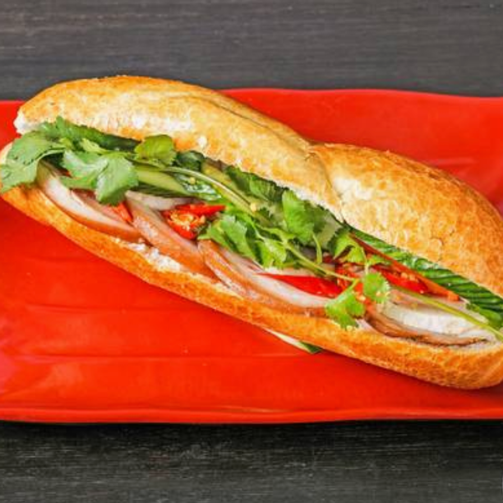 A b\u00e1nh m\u00ec from Bun Mam Ninh Kieu.