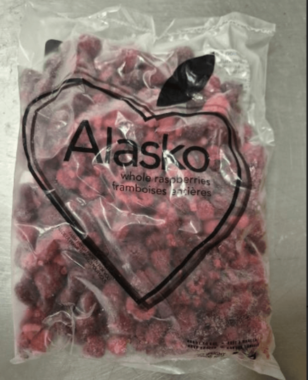 A bag of Alasko frozen berries.