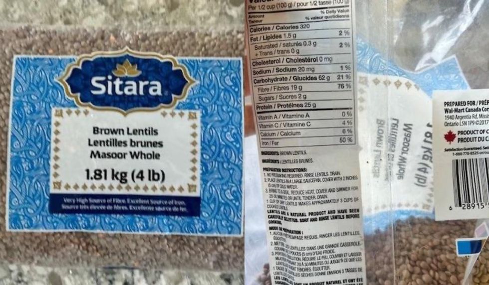 A bag of Sitara Brown Lentils | 1.81 kg