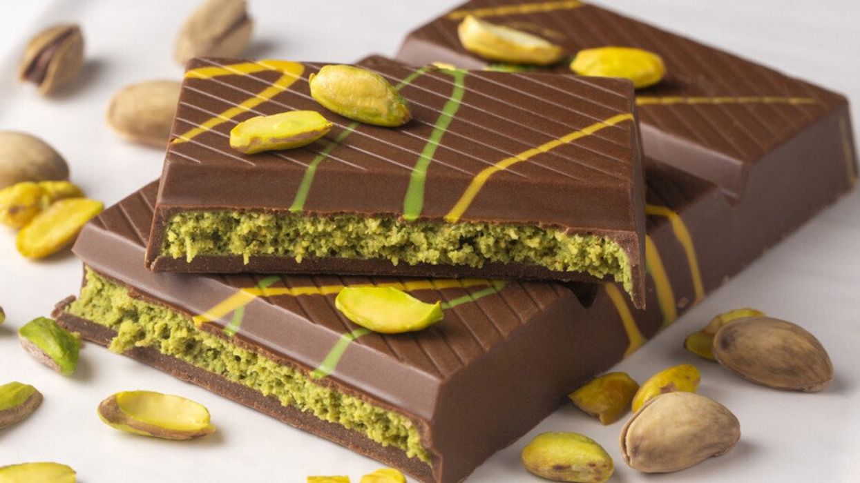 A bar of Dubai chocolate.