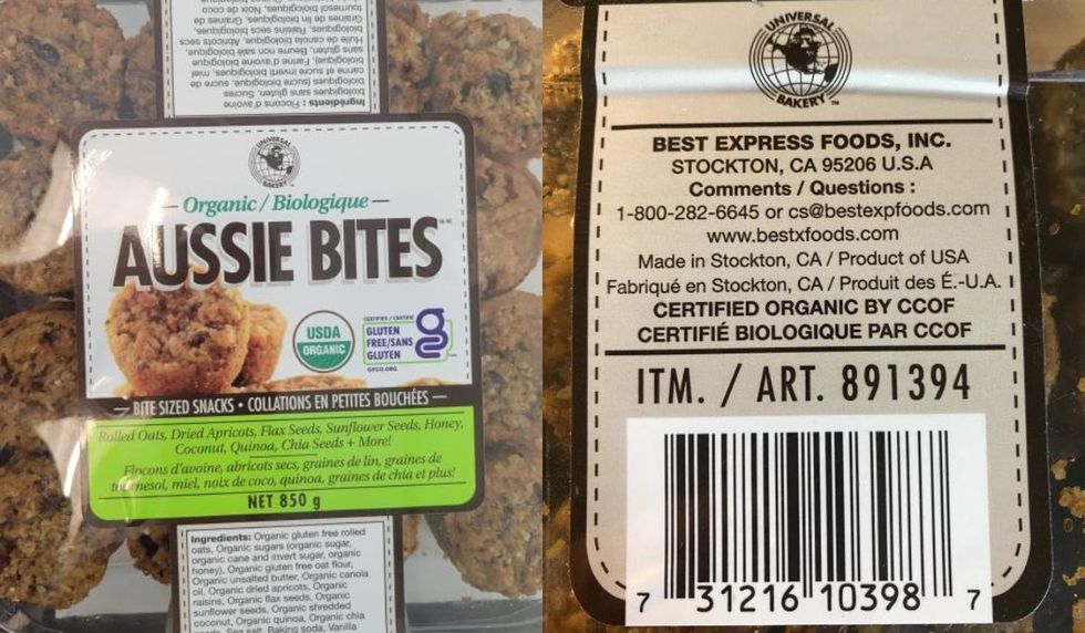 A box of Universal Bakery Organic Aussie Bites/Cookies | 850 g\u200b