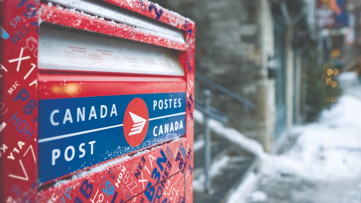 A Canada Post mailbox.