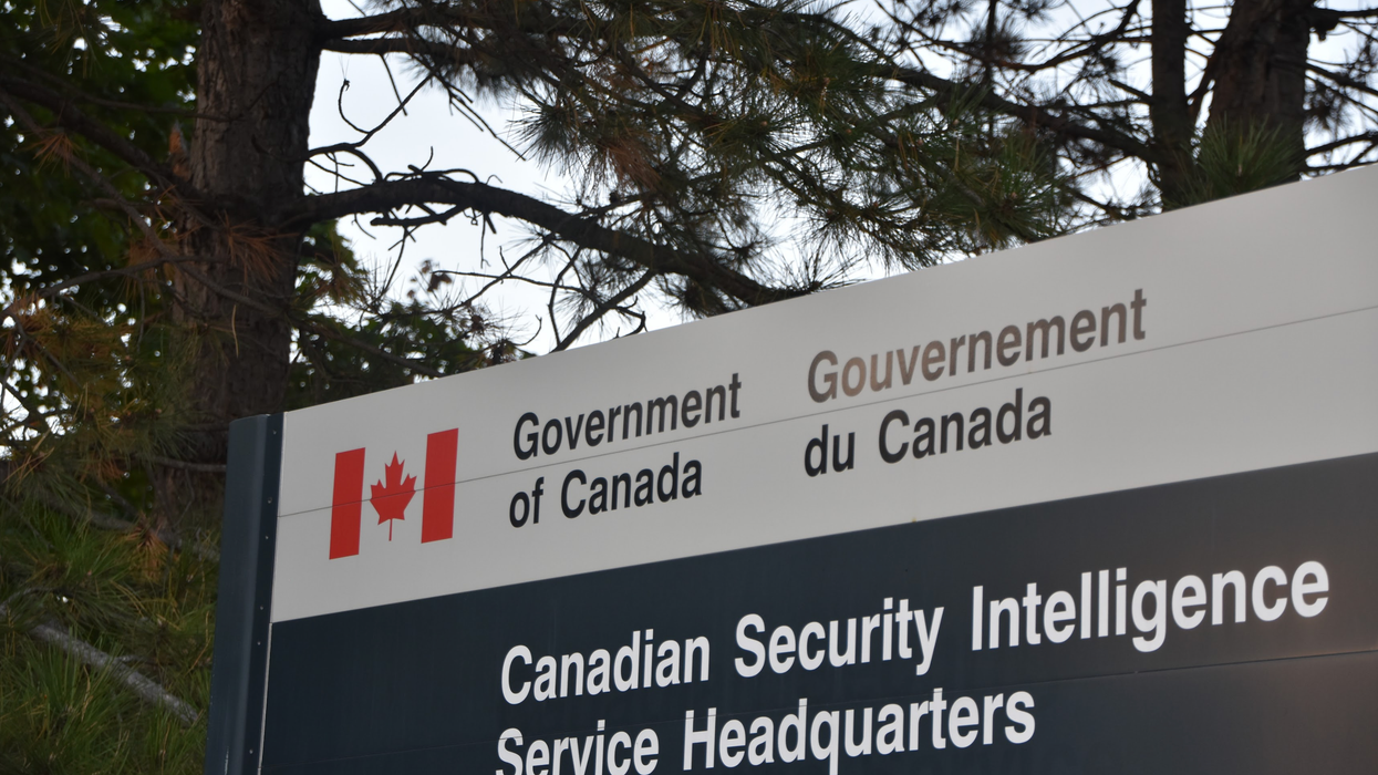 A Canadian Security Intelligence Service sign.