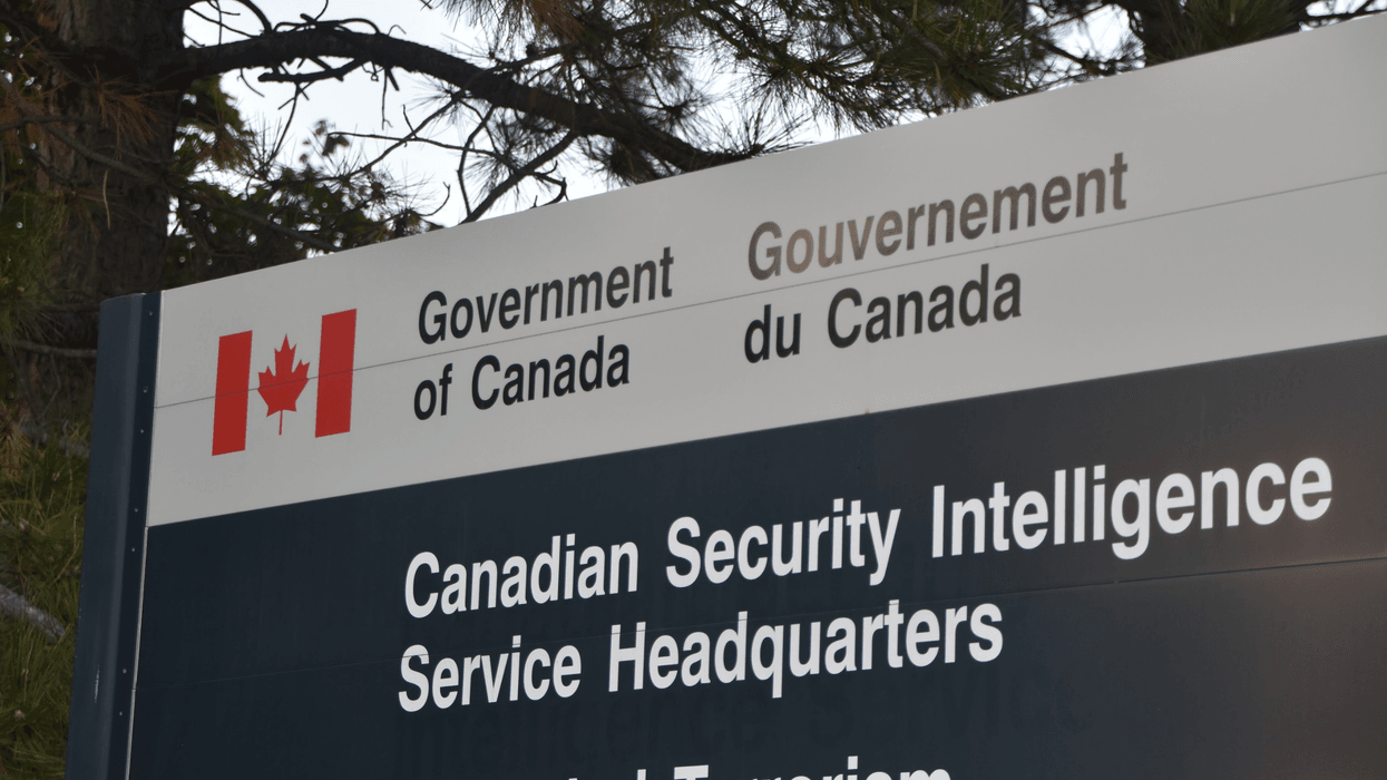 A Canadian Security Intelligence Service sign.