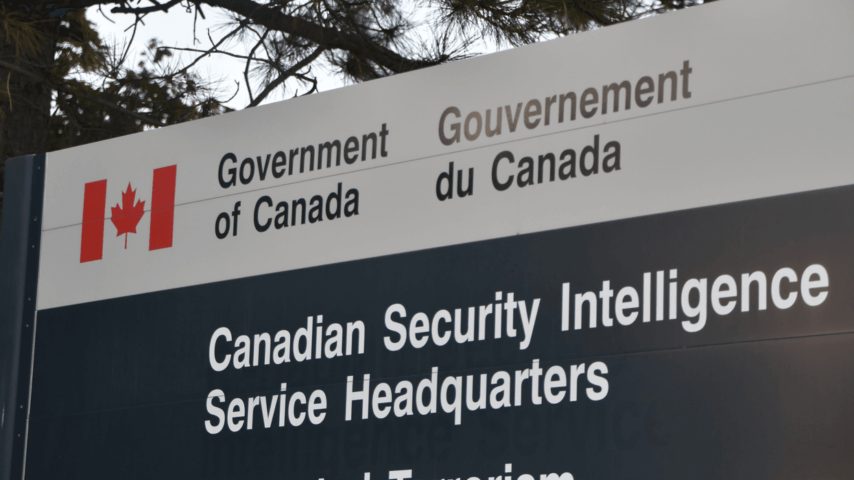 A Canadian Security Intelligence Service sign.