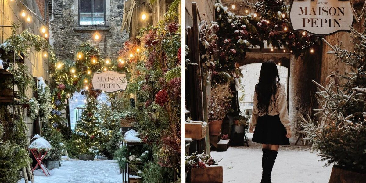 This hidden Christmas alley in Montreal has cozy cups of cocoa and enchanting European vibes