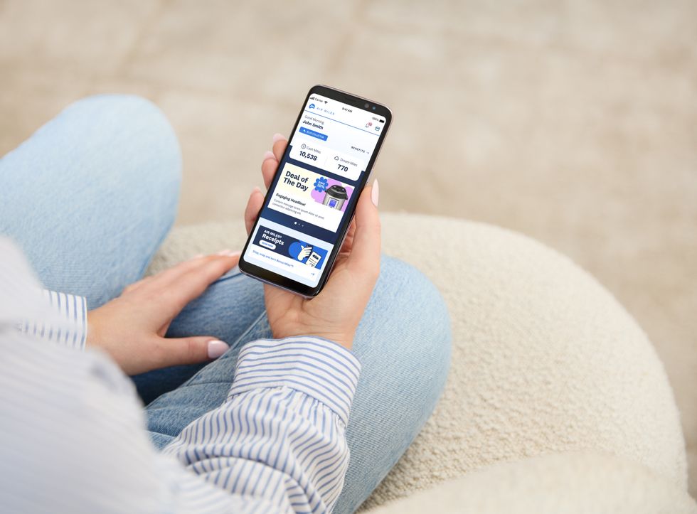 A collector browses the AIR MILES app. 