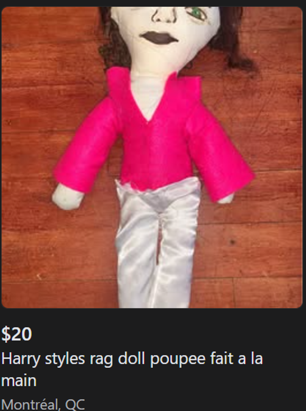 A doll for sale.