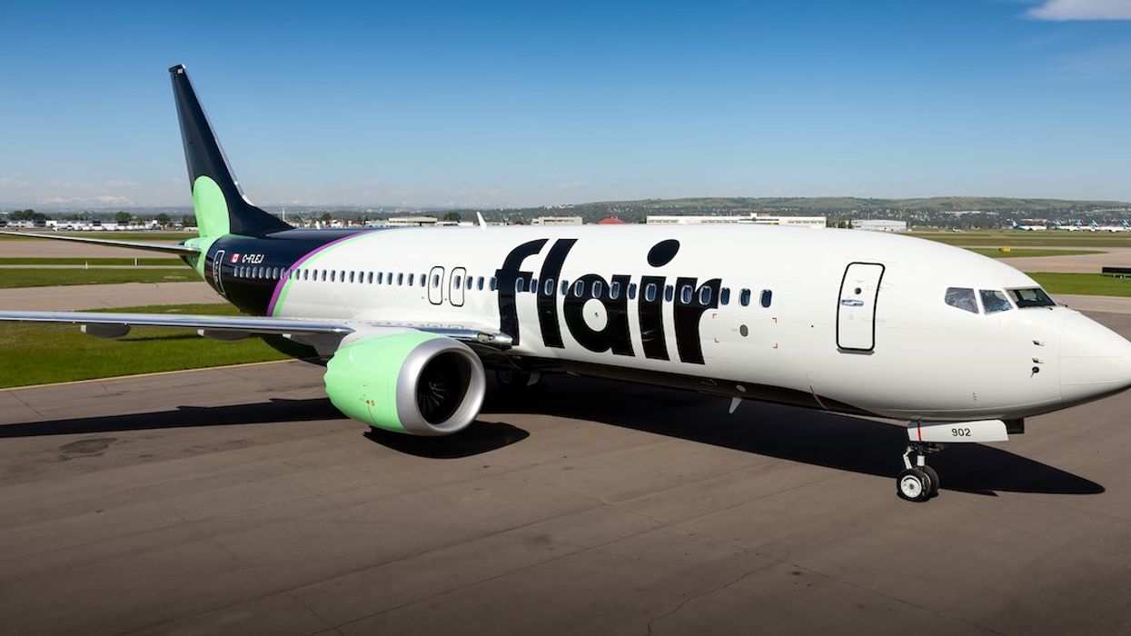 A Flair Airlines aircraft.