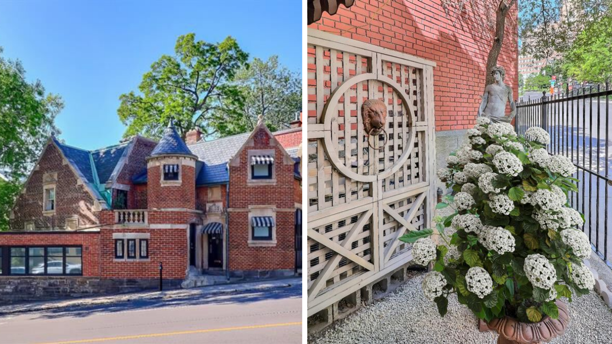 A former carriage house turned modern Montreal home, which resembles a mini castle.
