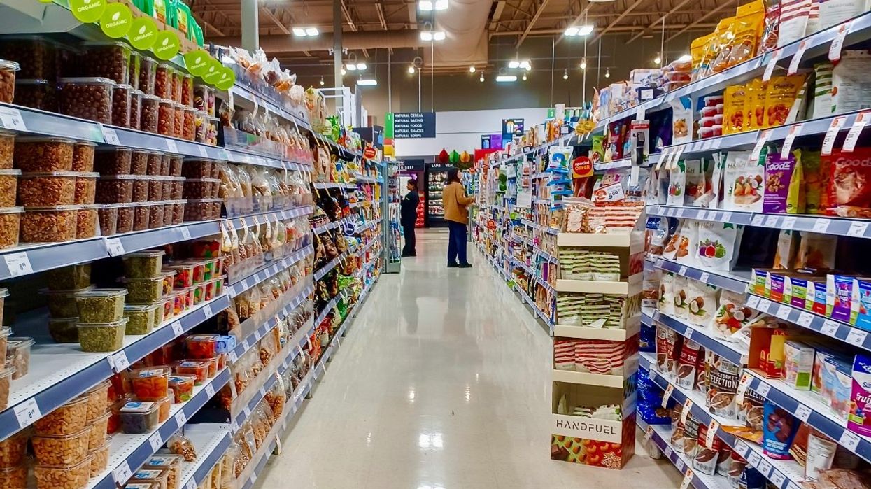 A grocery store aisle in Canada.