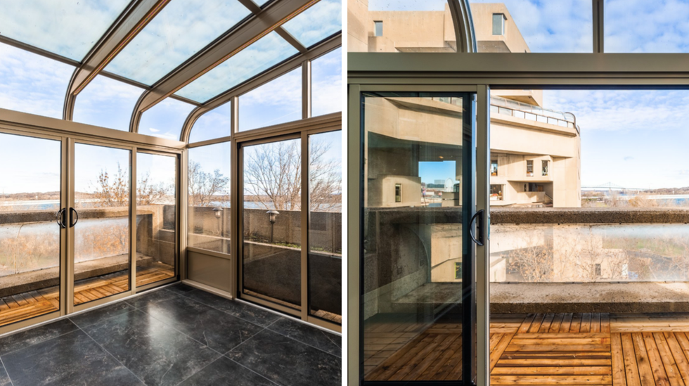 A Habitat 67 sunroom.