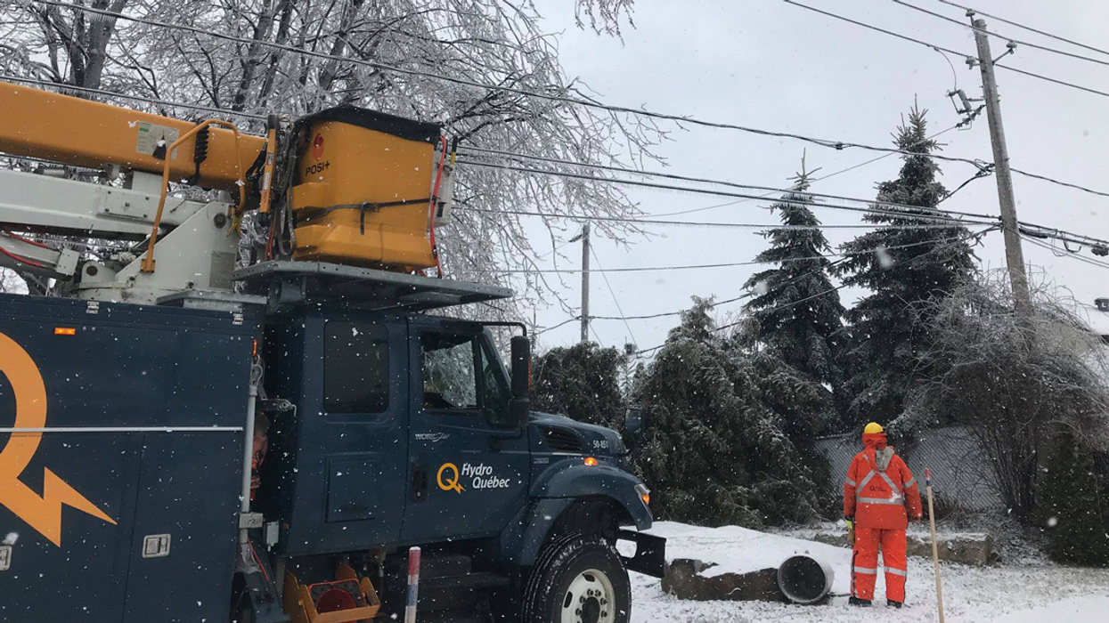 A Hydro-Québec truck.