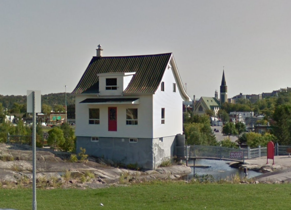 A little white house in Chicoutimi, Quebec.