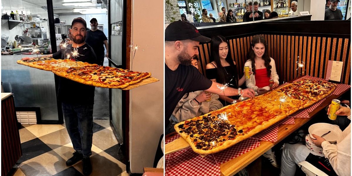 Montreal's new Italian sandwich hotspot serves a pizza that's 6 feet long