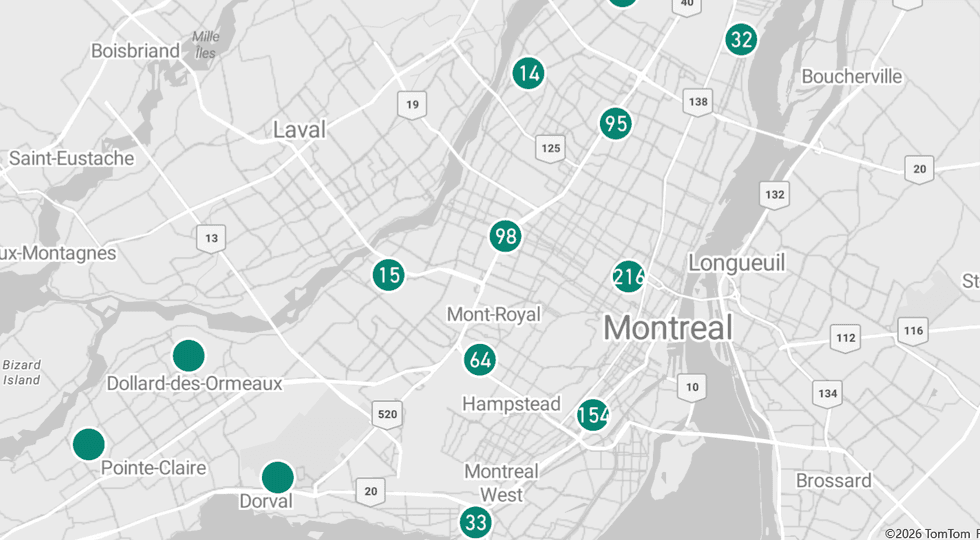 A map of break-ins in Montreal in 2026.