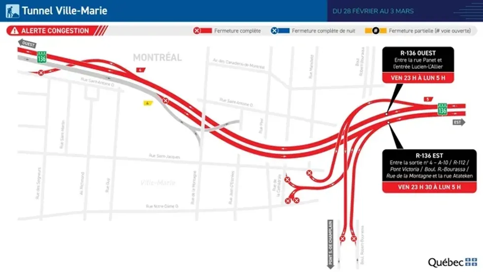 A map of Montreal traffic.