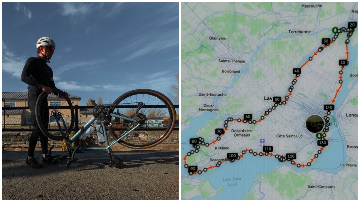 A Montreal cyclist bike the entire island in one day.