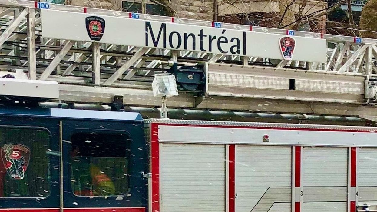 A Montreal firetruck, pictured in 2020.