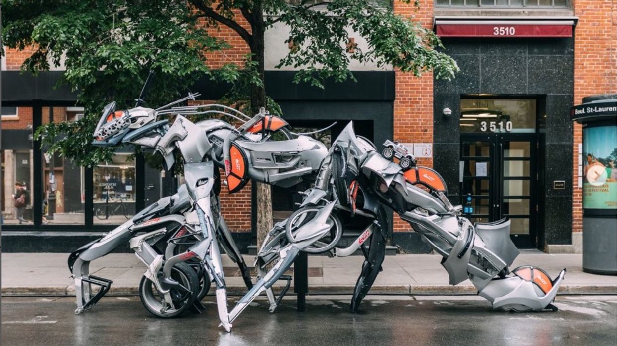 A MURAL art installation created by Montreal-based artist Junko located on boulevard Saint-Laurent.