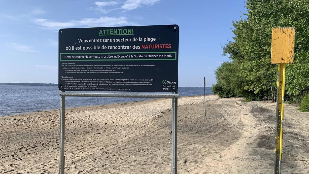 A nude beach in Oka, Quebec.
