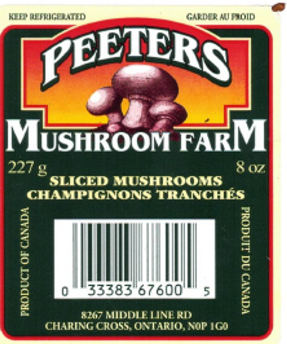 A package of sliced mushrooms.