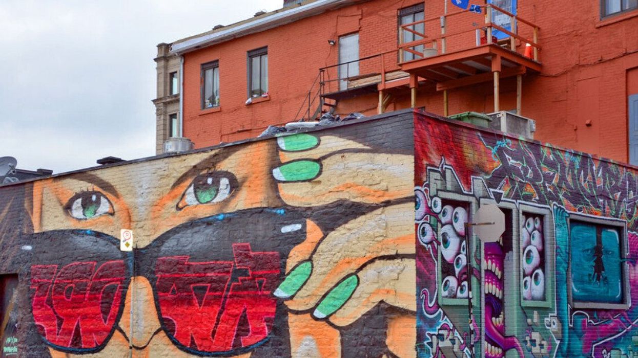 A popular Montreal street mural.