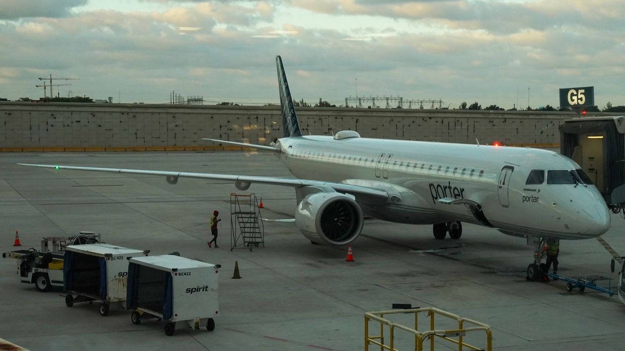 A Porter Airlines plane.