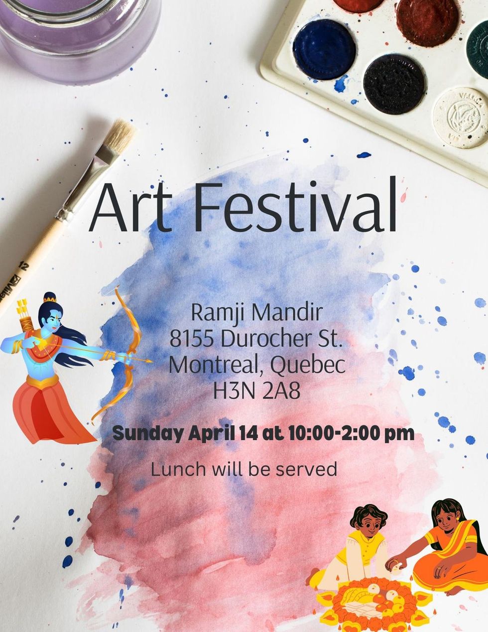 A poster for an upcoming art festival in Montreal.