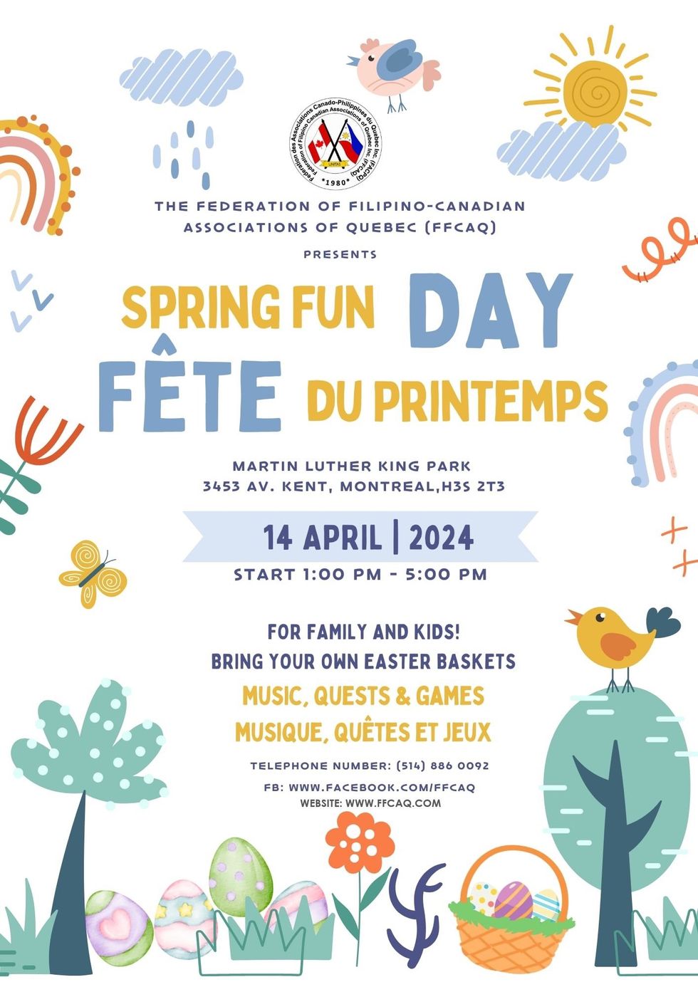 A poster for an upcoming spring celebration day in Montreal.