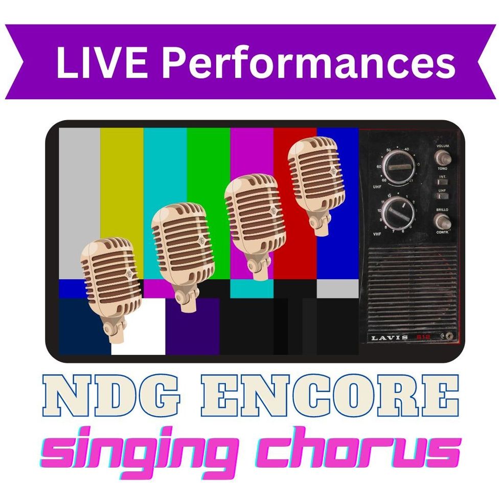 A poster promoting a choir event in Montreal. \u200b