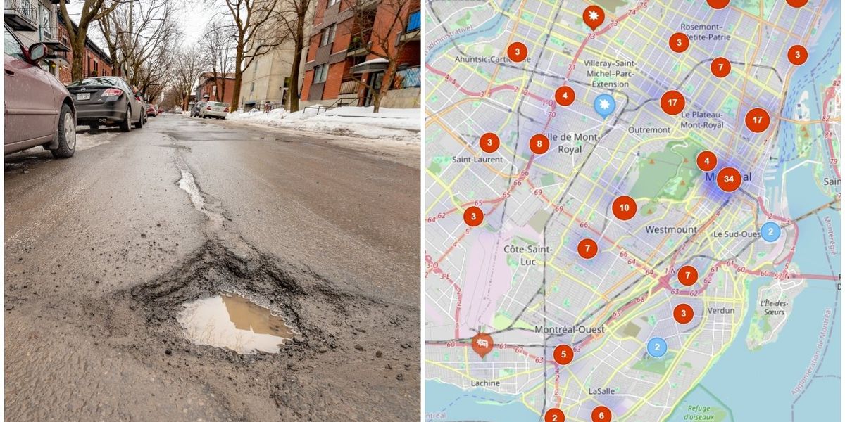 Pothole season is here and Montreal drivers are fighting back with this new interactive tool Pothole season is here and Montreal drivers are fighting back with this new interactive tool