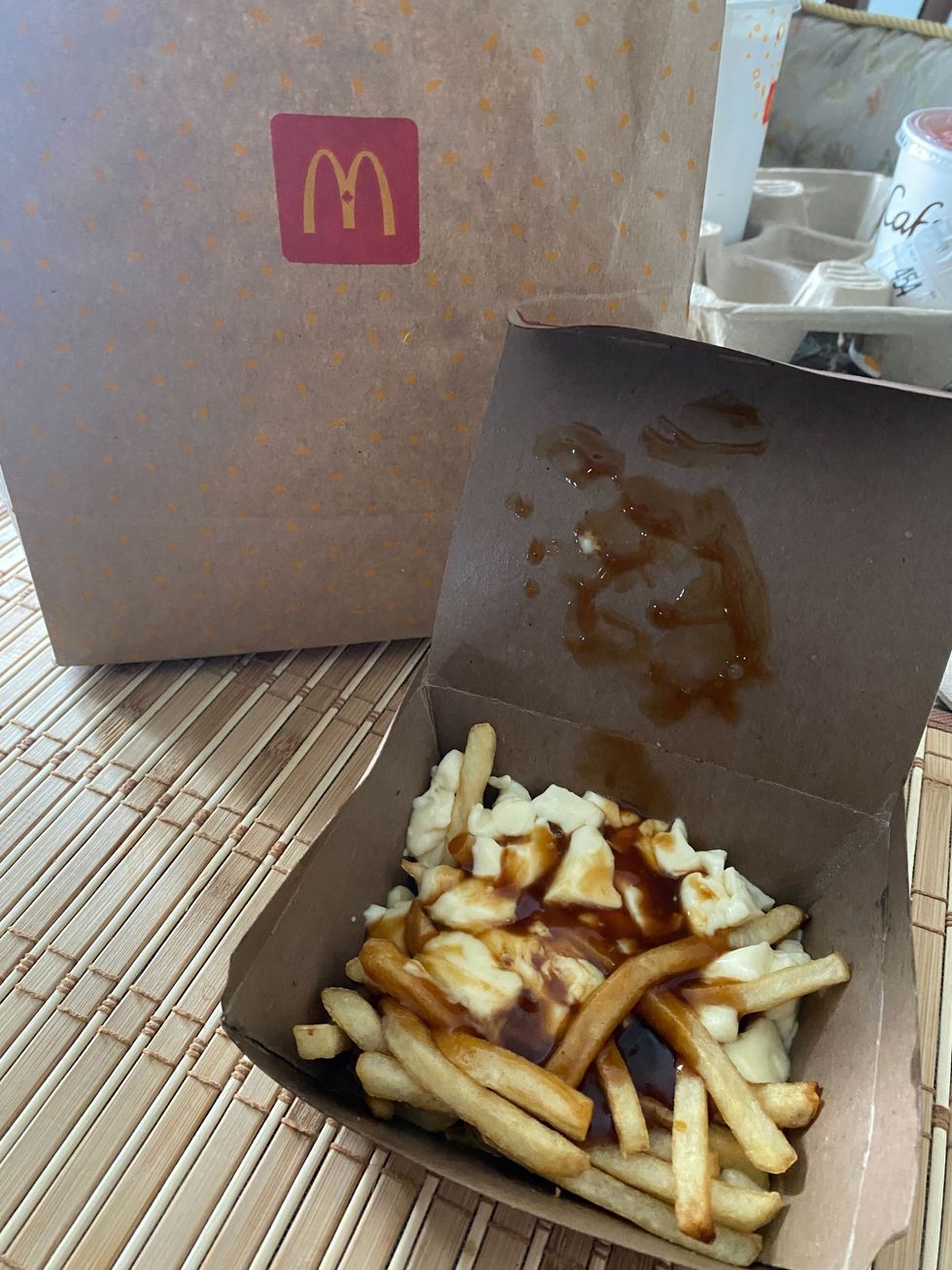 A poutine from McDonald's