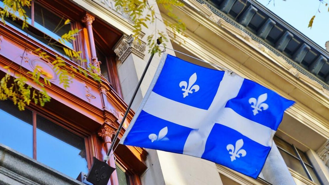 A Quebec flag.