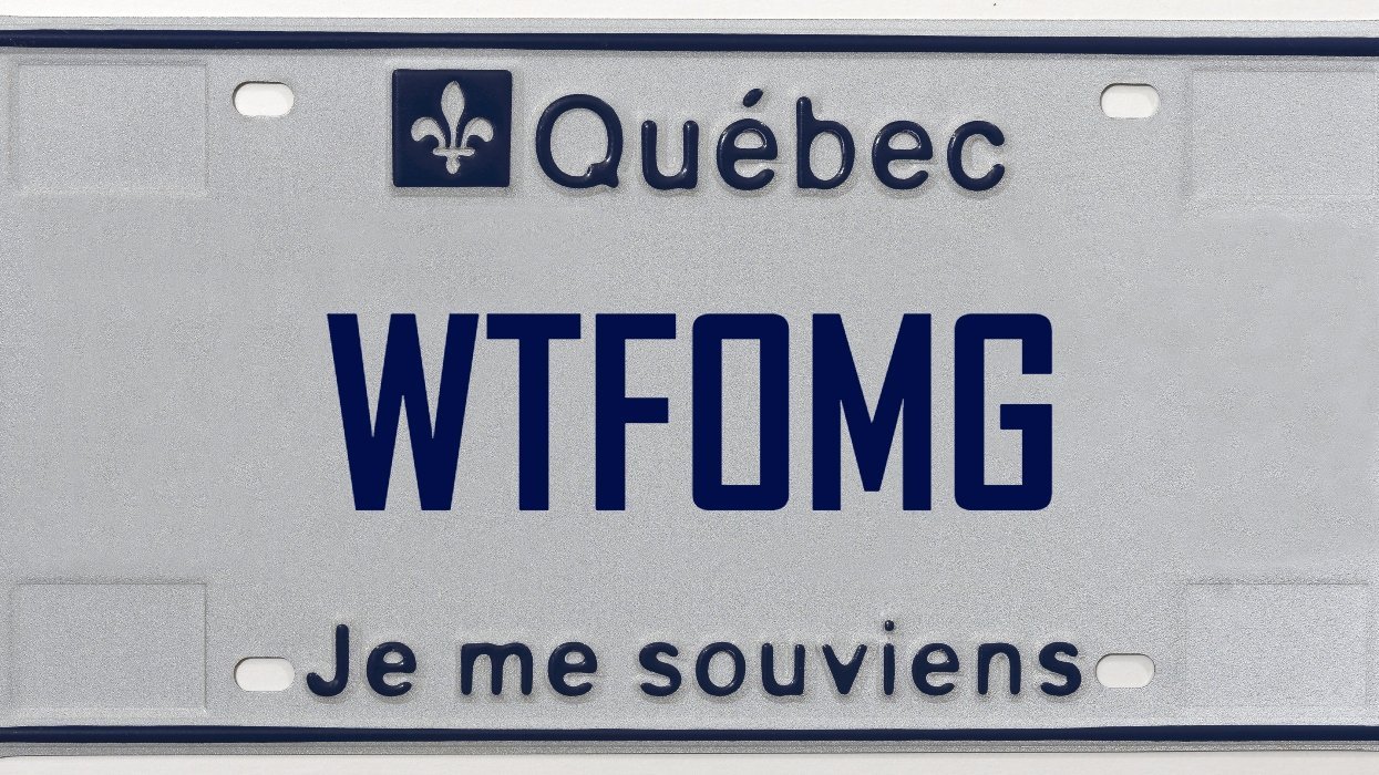 A Quebec license plate.