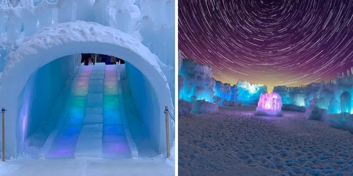 These magical ice castles with glowing slides are a road trip from Montreal These magical ice castles with glowing slides are a road trip from Montreal