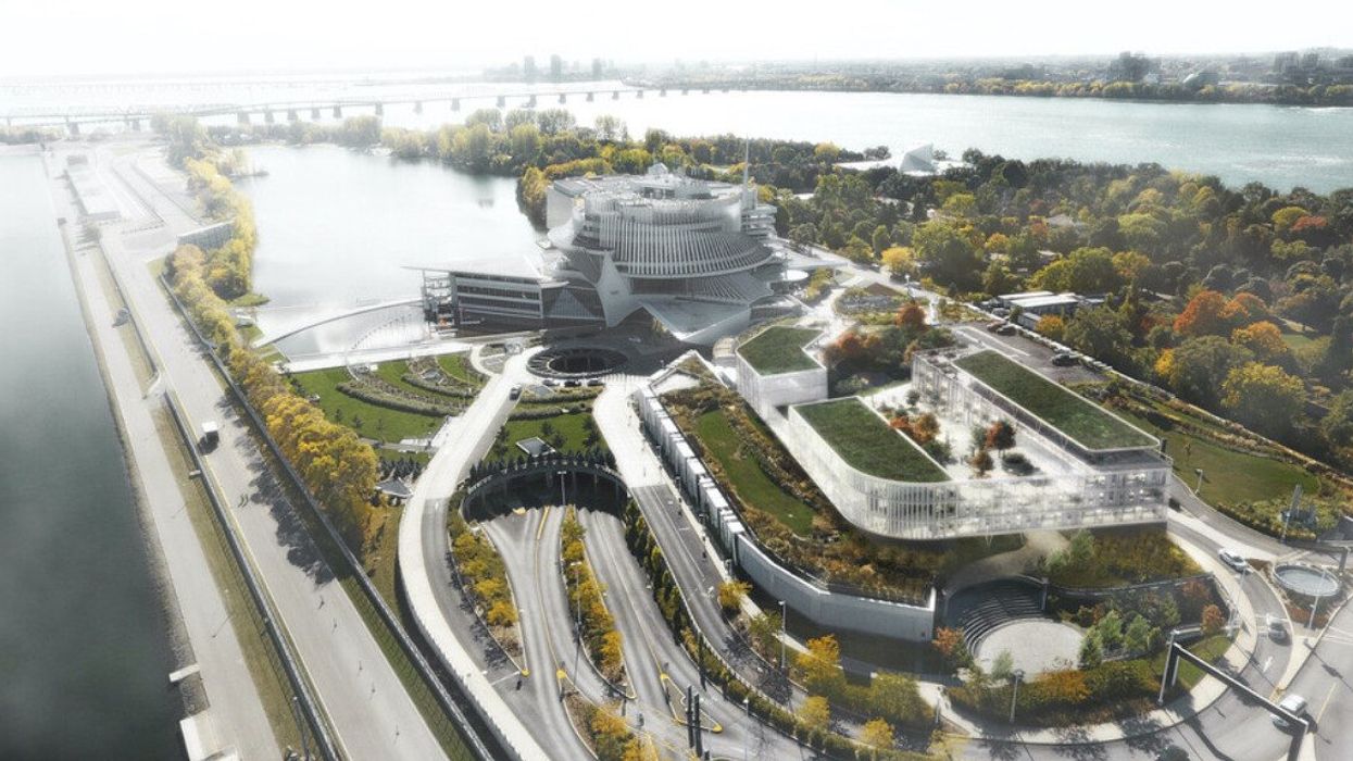 A render of the new Montreal Casino hotel on Île Notre-Dame.