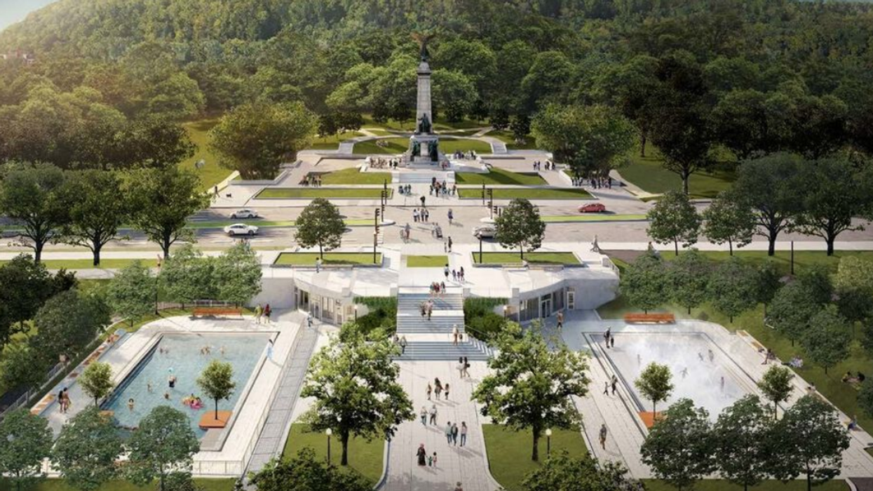 A rendering of Montreal's Jeanne-Mance Park (Parc Jeanne-Mance) post-makeover.
