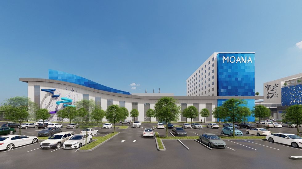 A rendering of the MOANA Aquatics Centre.