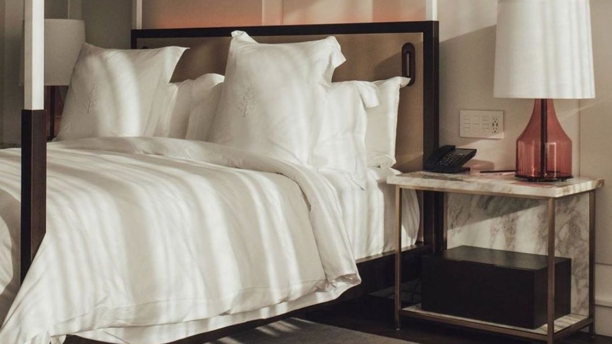 A room at the Four Seasons Hotel in Downtown Montreal.