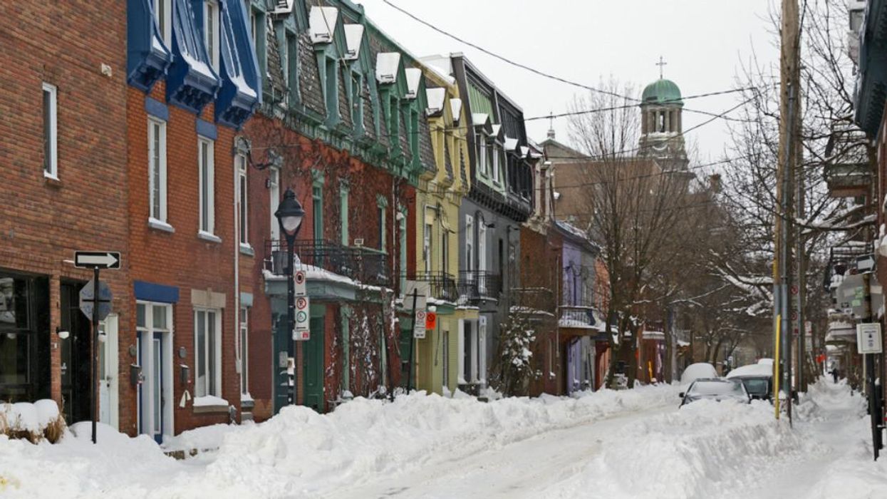 A row of apartment in Montreal.