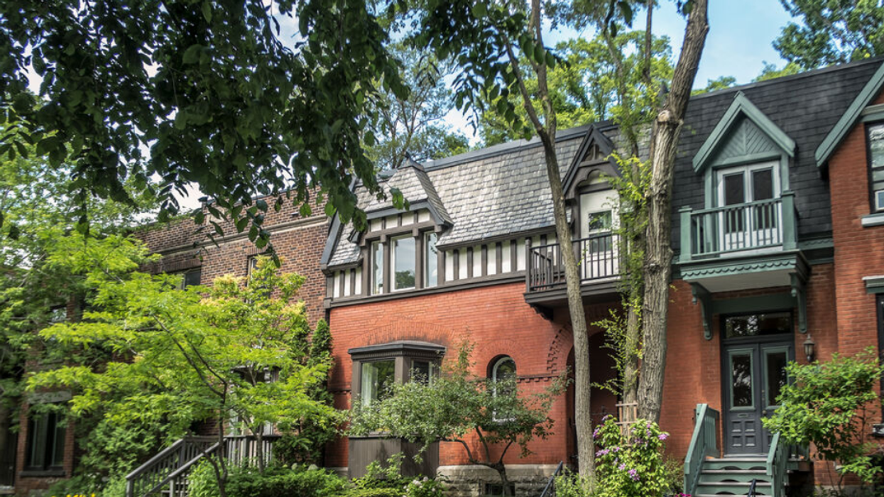 A row of homes in Montreal.