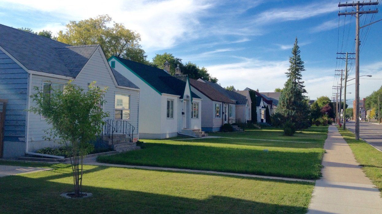 A row of houses in Winnipeg.