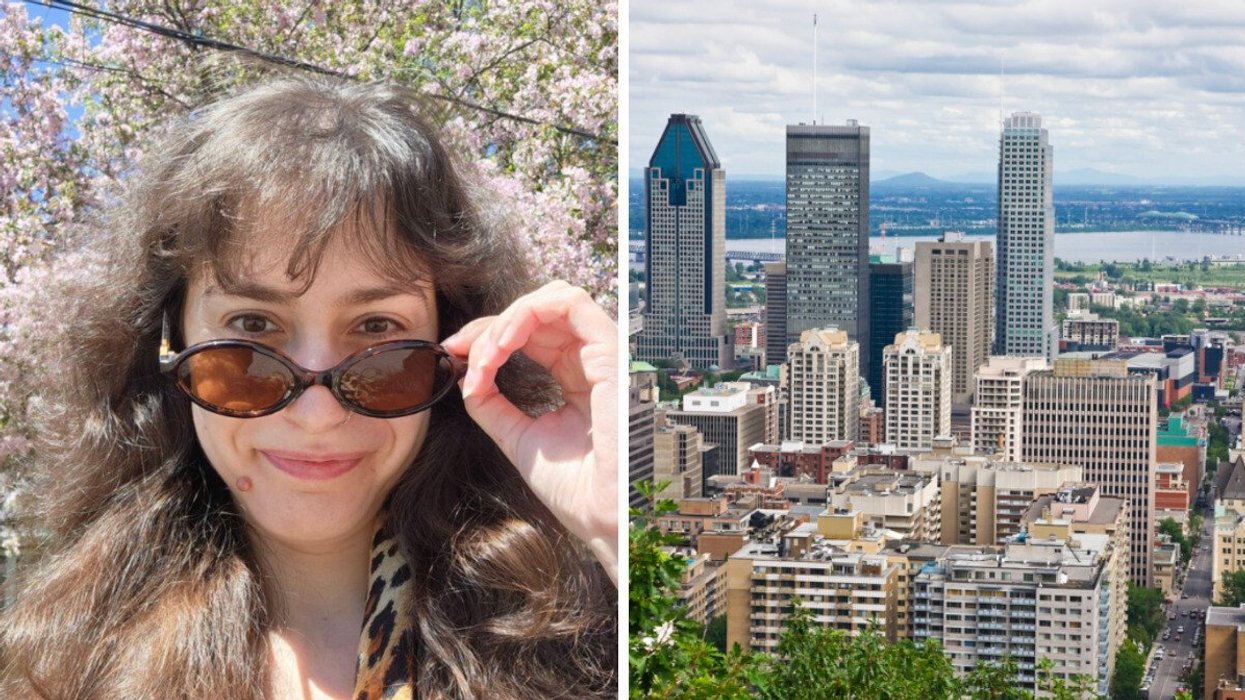 A selfie. Right: A big city.