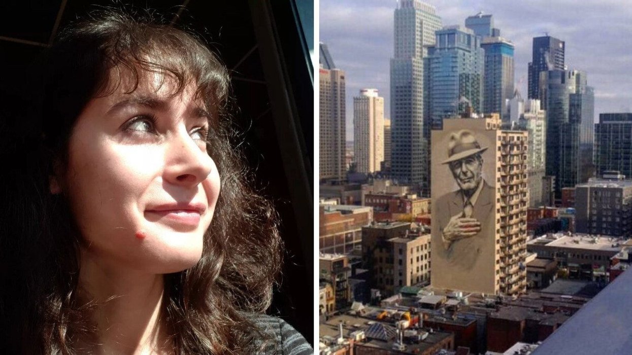 A selfie. Right: City views.
